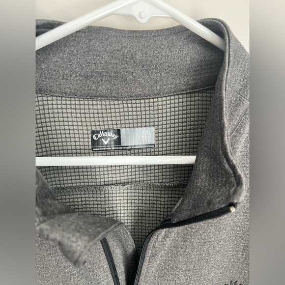 Callaway MENS Gray LIGHTWEIGHT QUARTER ZIP GOLF PULLOVER XXL - Picture 4 of 7